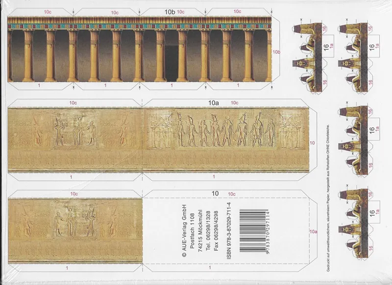 Papierový model Egyptský chrám